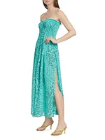 Claire Paisley Strapless Maxi Dress