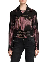 Metallic Biker Jacket