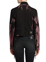 Metallic Biker Jacket