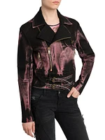 Metallic Biker Jacket