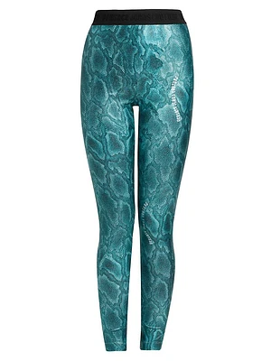 Snakeskin-Printed Leggings