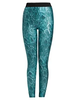 Snakeskin-Printed Leggings