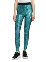 Snakeskin-Printed Leggings