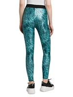 Snakeskin-Printed Leggings