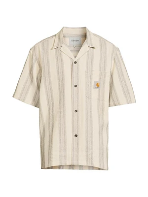 Dodson Striped Cotton Camp Shirt