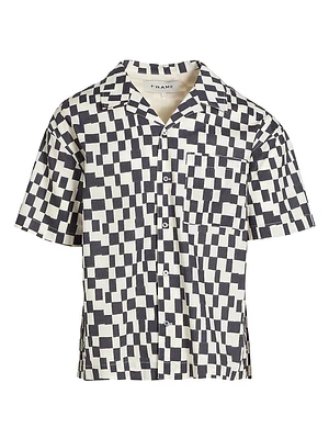 Vintage Print Camp Shirt