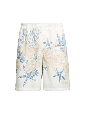 Coral & Star Cotton Shorts