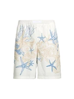 Coral & Star Cotton Shorts