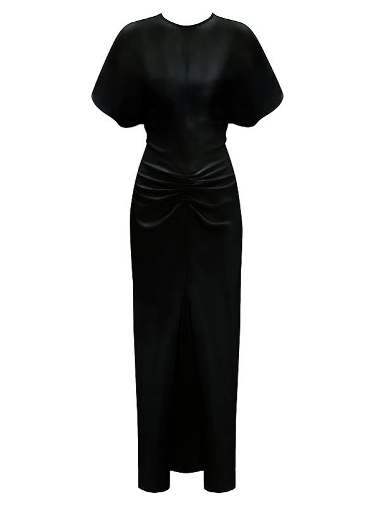 Gathered Waist Midi-Dress