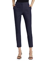 Cotton-Blend Skinny Crop Pants