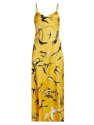 Bias-Cut Silk Satin Slipdress