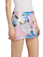 Sequin Floral Miniskirt