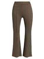 Houndstooth Flare Crop Pants