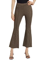 Houndstooth Flare Crop Pants