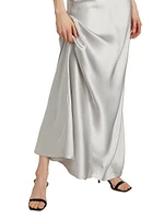 Bias Silk Maxi Skirt