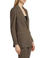 Houndstooth Peak Lapel Blazer