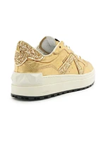 St Bold Metallic Leather Sneakers