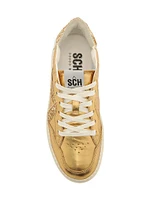 St Bold Metallic Leather Sneakers