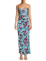 Luxe Floral Ruched Gown