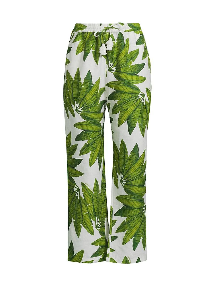 Palm Fan Crop Pants