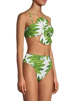 Palm Fan Bandeau Bikini Top