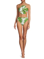 Palm Fan Bandeau Bikini Top