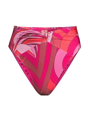 Endless Summer Abstract High-Rise Bikini Bottoms