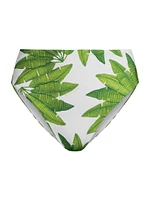 Palm Fan High-Rise Bikini Bottom