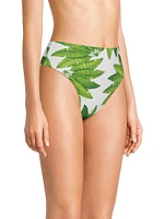 Palm Fan High-Rise Bikini Bottom