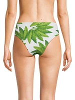 Palm Fan High-Rise Bikini Bottom