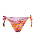 Painted Fishes Side-Tie Bikini Bottom