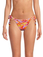 Painted Fishes Side-Tie Bikini Bottom