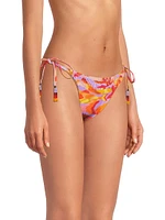 Painted Fishes Side-Tie Bikini Bottom