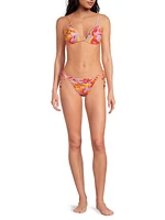 Painted Fishes Side-Tie Bikini Bottom