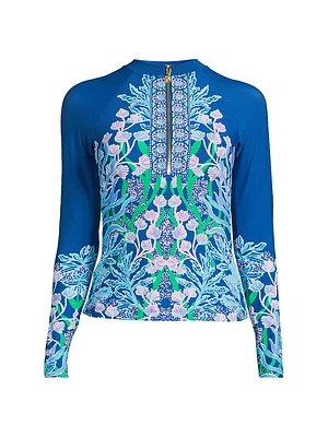 Nayte Floral Zip Rashguard