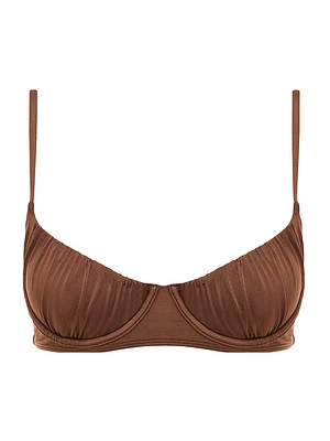 Ruched Balconette Bikini Top