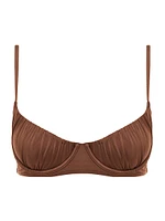 Ruched Balconette Bikini Top