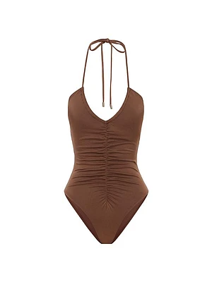 Del Mar Ruched Vacation One-Piece Swimsuit