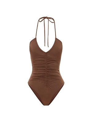 Del Mar Ruched Vacation One-Piece Swimsuit