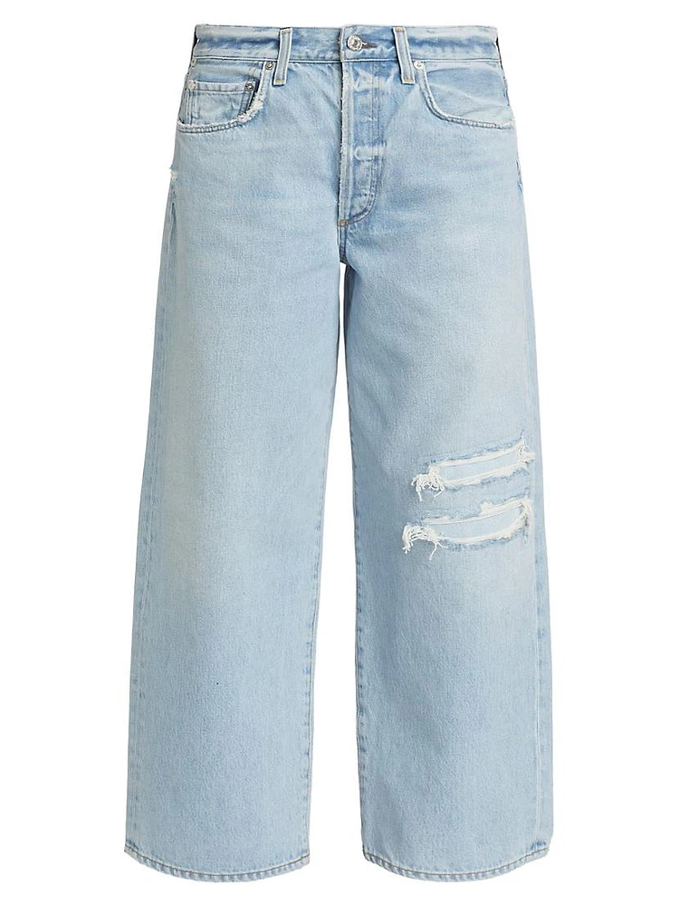 Pina Distressed Wide-Leg Jeans