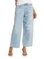 Pina Distressed Wide-Leg Jeans