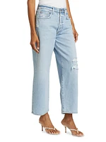 Pina Distressed Wide-Leg Jeans