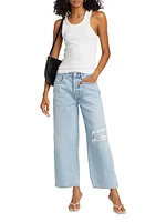 Pina Distressed Wide-Leg Jeans