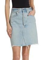 Carolina Deconstructed Knee-Length Denim Skirt