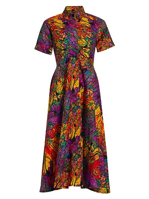 Feyi Printed Cotton Midi-Dress
