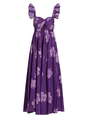 Ibukun Ruffled Floral Maxi Dress