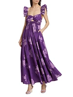 Ibukun Ruffled Floral Maxi Dress