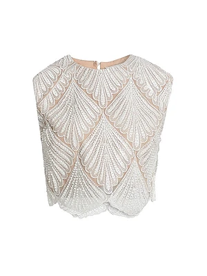 Harper Scalloped Lace Crop Top