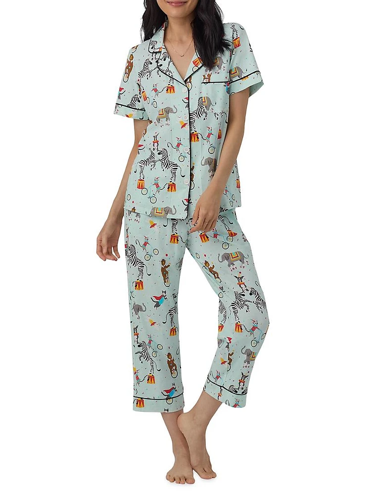 Circus Ring Crop Short-Sleeve Pajamas