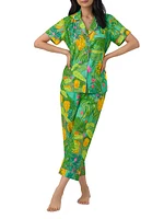 Going Bananas Crop Short-Sleeve Pajamas